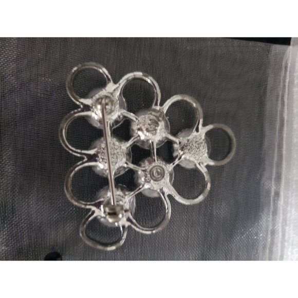 Vintage Sarah Coventry Silver Tone Black Rhinestone Brooch & Bonus Brooch - Picture 9 of 14